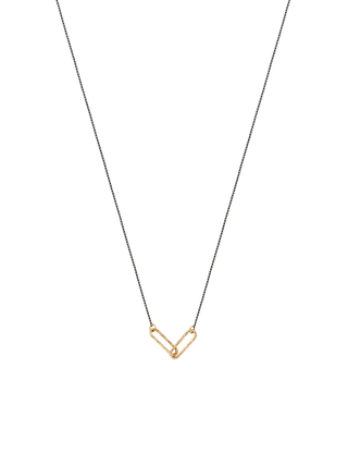 Linked Oval Gold Mix Necklace