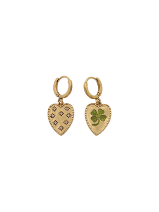 Sacha Clover Rhinestone Earrings