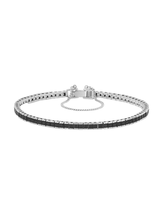 Luxe Black Square Tennis Bracelet