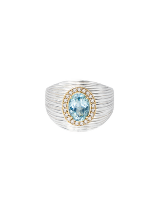 Lola Blue Topaz Crystal Ring