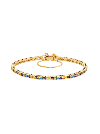 Luxe Pastel Square Tennis Bracelet
