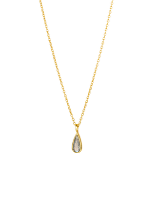 Grey Minimal Teardrop Necklace
