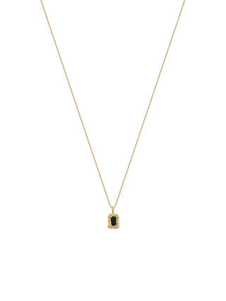 14K Gold Midnight Onyx Necklace