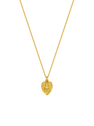 Crumped Cubic Heart Necklace