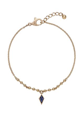 Blue Diamond Rhombus Charm Bracelet