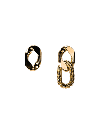 Asymmetrical Curb Chain Earrings