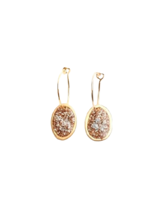 Diamond Enamel Drop Earrings