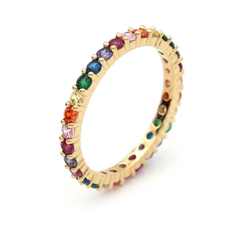 Rainbow Eternity Ring