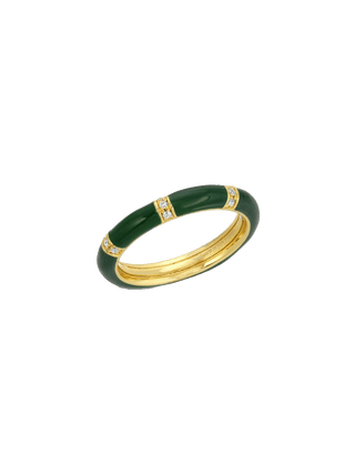 Green Lamll Stacking Ring