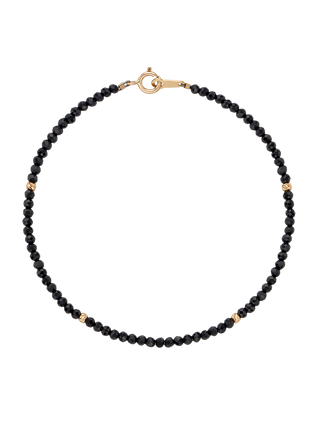 Black Spinel Slim Bracelet