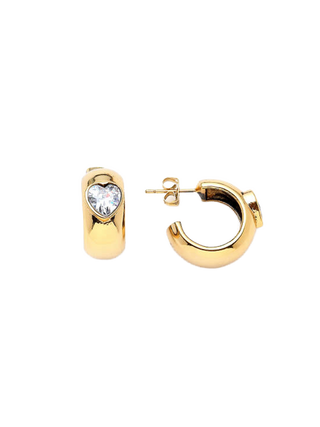GOLDEN MINI HEART EARRING