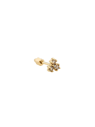 Triangle Cognac Diamond Gold  Piercing