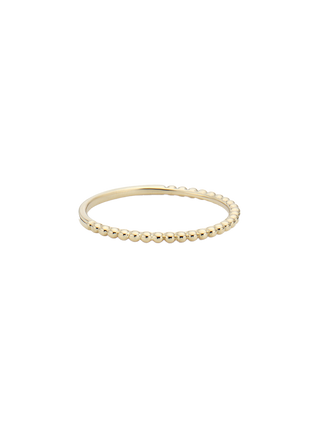 Slim Beaded Line Ring