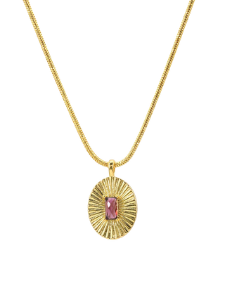 Rhodolite Garnet Oval Pendant