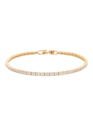 Sleek White Sparkle Tennis Bracelet
