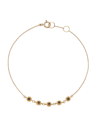 Five Blossom Black Diamond Bracelet