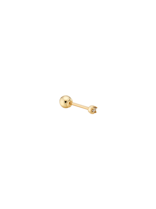 Delicated White Diamond Gold Piercing
