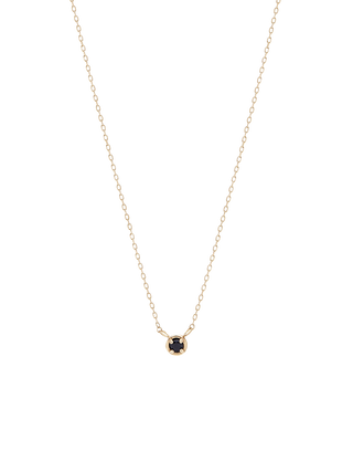 Black Diamond Bezel Necklace