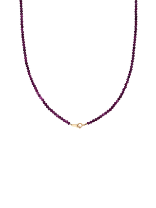 Natural Ruby Line Ball Necklace