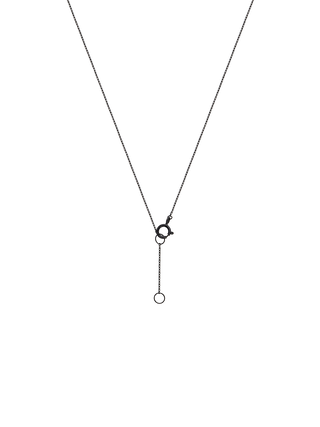 Linked Oval Black Gold Necklace