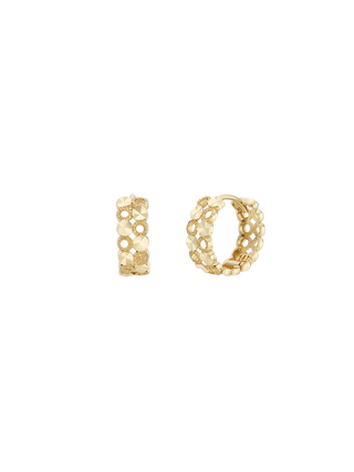 Half Cut Gold Hoops