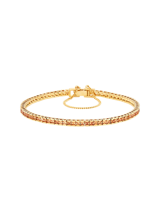 Luxe Champagne Square Tennis Bracelet