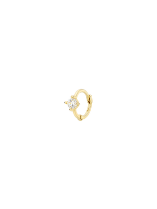 Single Point Cubic Gold Huggie