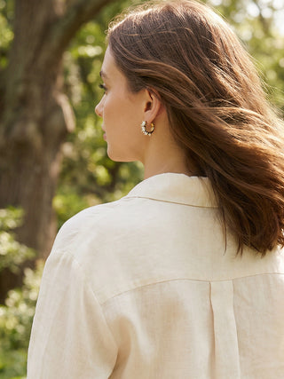 Sparkle Radiance Cubic Hoops
