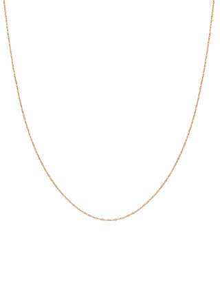 Twisted Chain Solid Gold Necklace