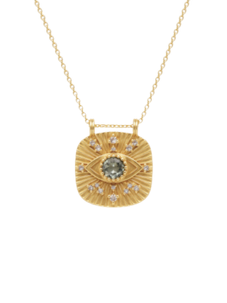 Netra Green Amethyst Pendant Necklace