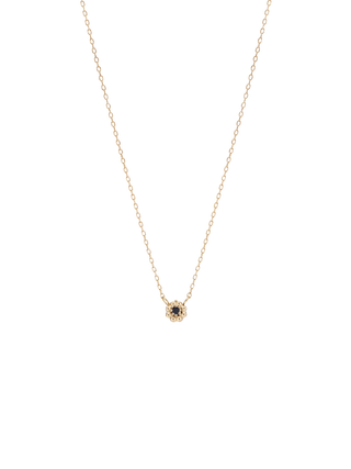 Lotus Black Diamond Necklace