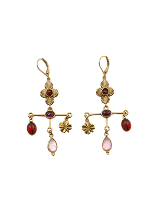 Sacha cross clover earrings
