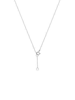 Linked Oval White Gold Necklace