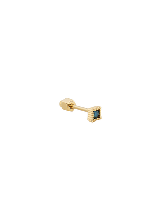 Blue Diamond Square Gold  Piercing