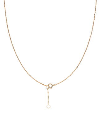 Twisted Link Solid Gold Chain Necklace