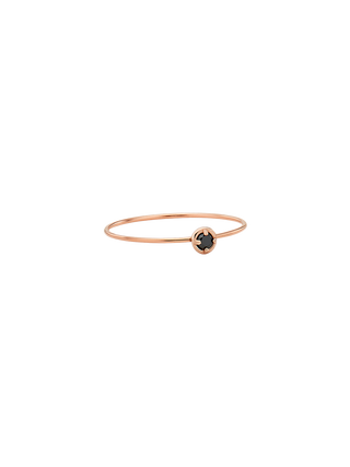 Black Diamond Prong Setting Ring