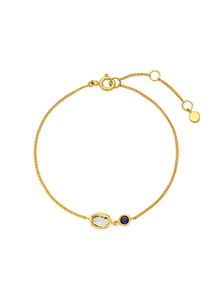White Quartz & Iolite Bracelet