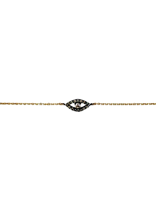 Green Evil Eye Cubic Gold Bracelet