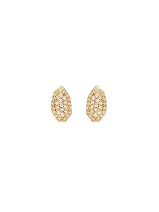 White Pavé Eye Studs