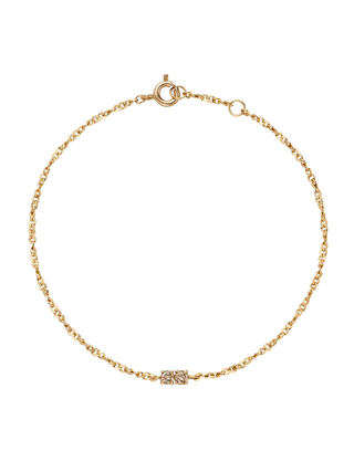 Double Cognac Diamond Gold Bracelet
