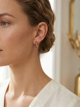 Cognac Cubic Zirconia Hoops