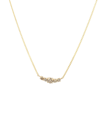 Cognac Whisper Cluster Necklace