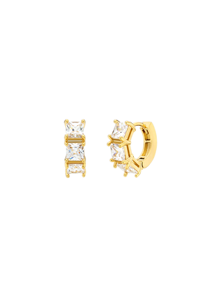 Point Cubic Zirconia Hoops