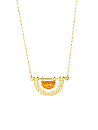 Red Arc Stone Necklaces