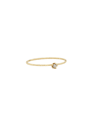 Petit White Diamond Dainty Ring