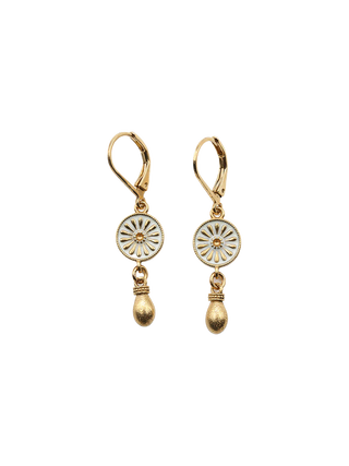 Angel earrings with small rosette