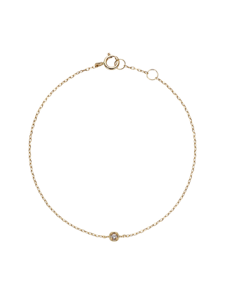 White Diamond Bezel Set Bracelet