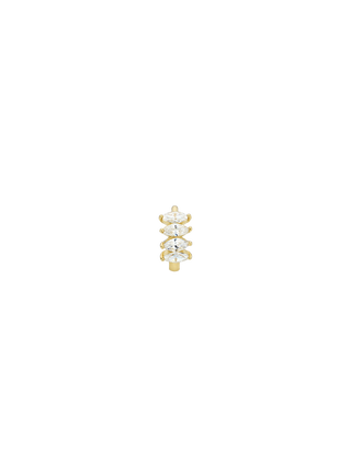 14K Gold Cluster Glow Earring