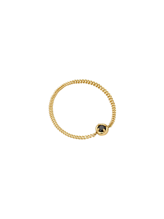 Daily Gold Black Diamond Chain Ring