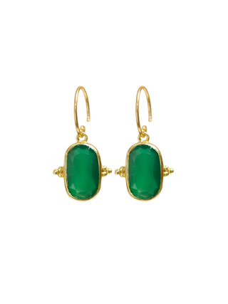 Green Drop Earrings
